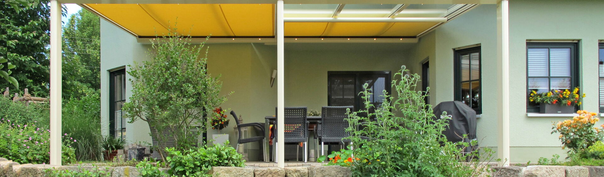 Terrassenüberdachung, Terrassendach Glas/Alu von Kwozalla - Referenz