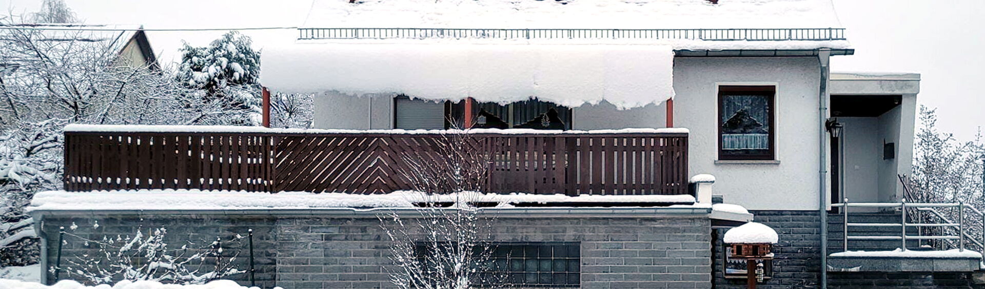 Terrassenüberdachung im Winter aus Alu von Kwozalla in Sachsen - Made in Germany