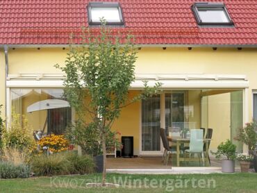 Wintergärten Referenzen | Kalt Wintergarten - verglaste Terrasse - Ansicht von Außen