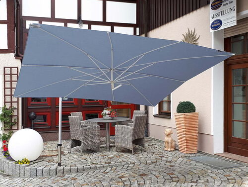 Hochwertiger Ampelschirm-Sonnenschirm, rechteckig 240x280 cm in blau 05 Ansicht von unten